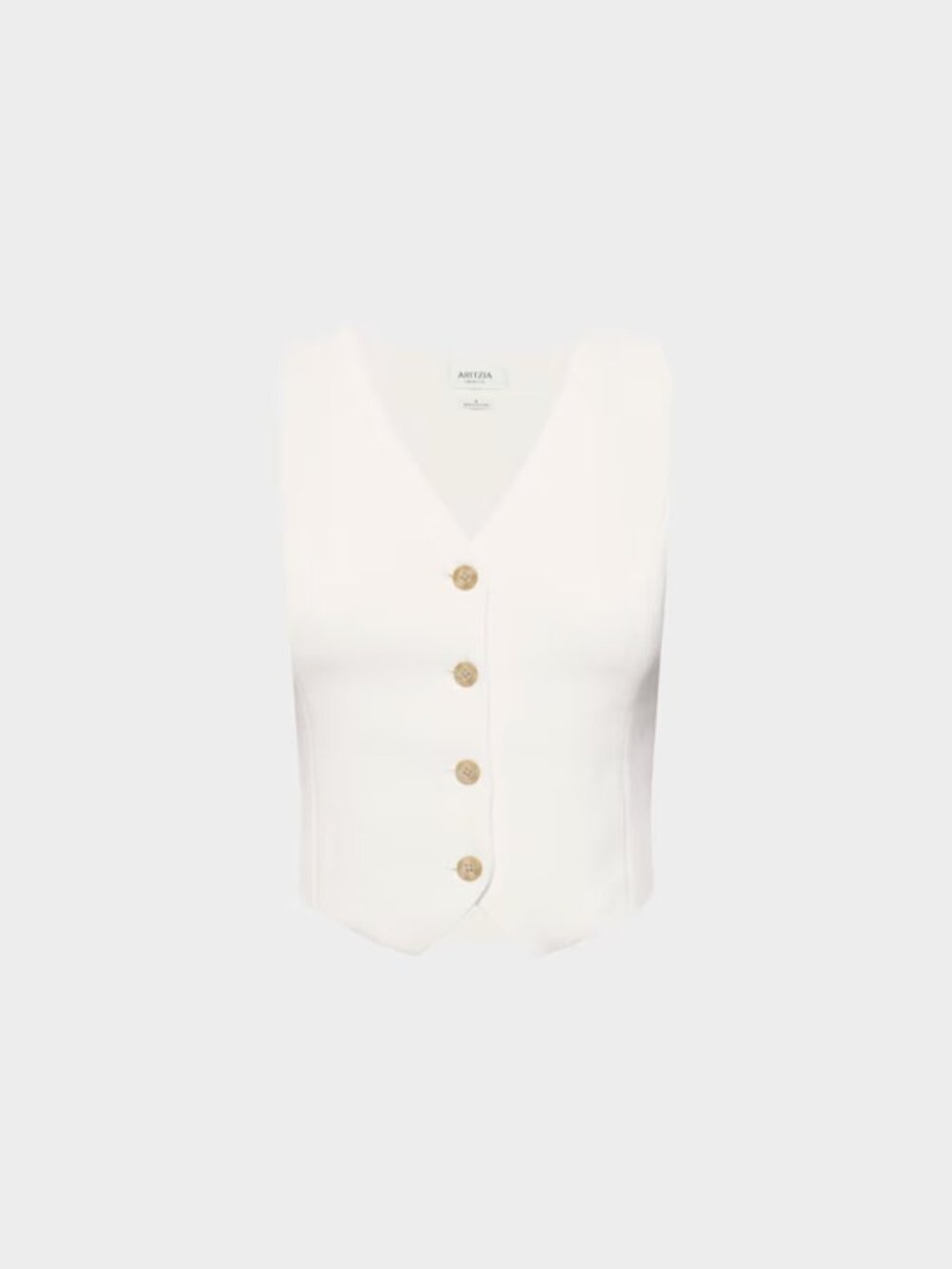 NWT Aritzia WILFRED Pacino Vest - Crepette - Light Birch 10 - Picture 7 of 8